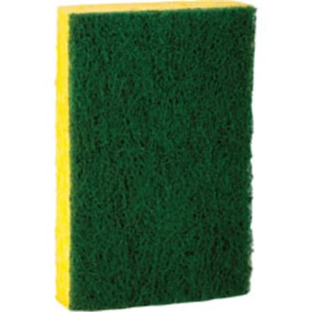 3M MMM4295CT Scotch-Brite Heavy-Duty Scrub Sponge; Yellow; Green